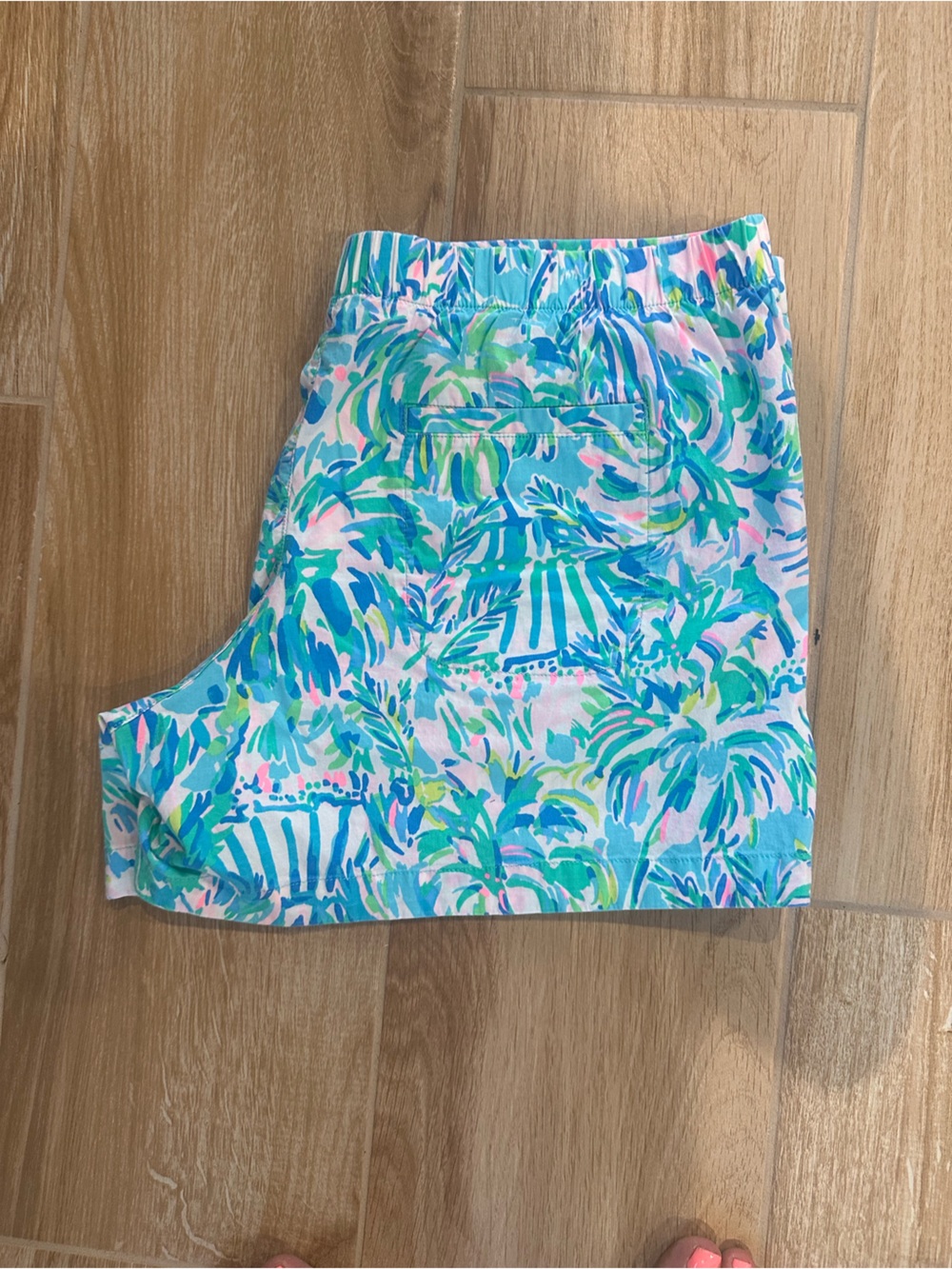 Lilly Pulitzer Ocean View Blue Ibiza Cabana Cocktail Shorts Size L